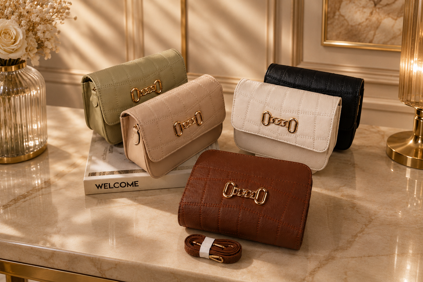 Chic Quilted Shoulder Bag – Available in 5 Colors